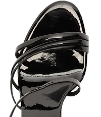 Schutz Annie Curve Patent Leather Dress Sandals