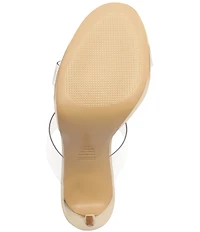 Schutz Ariella Clear Banded High Heel Stiletto Dress Sandals