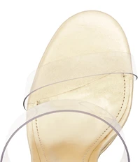 Schutz Ariella Clear Banded High Heel Stiletto Dress Sandals