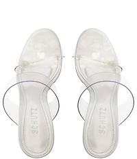 Schutz Ariella Clear Banded High Heel Stiletto Dress Sandals