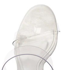 Schutz Ariella Clear Banded High Heel Stiletto Dress Sandals