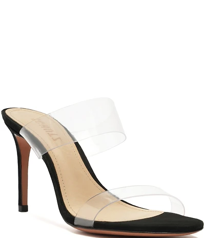 Schutz Ariella Clear Vinyl Dress Slide Sandals