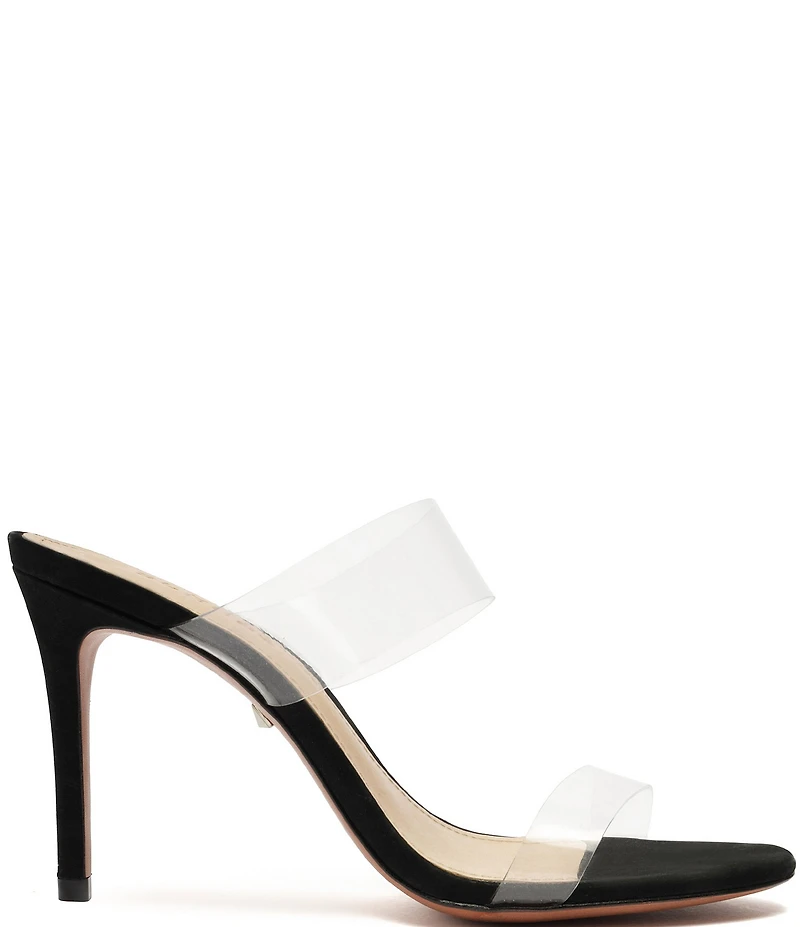 Schutz Ariella Clear Vinyl Dress Slide Sandals