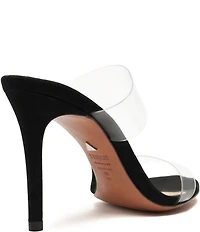 Schutz Ariella Clear Vinyl Dress Slide Sandals