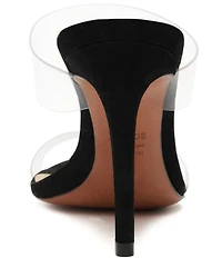 Schutz Ariella Clear Vinyl Dress Slide Sandals