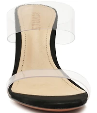 Schutz Ariella Clear Vinyl Dress Slide Sandals