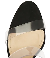 Schutz Ariella Clear Vinyl Dress Slide Sandals