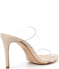 Schutz Ariella Clear Vinyl Dress Slide Sandals