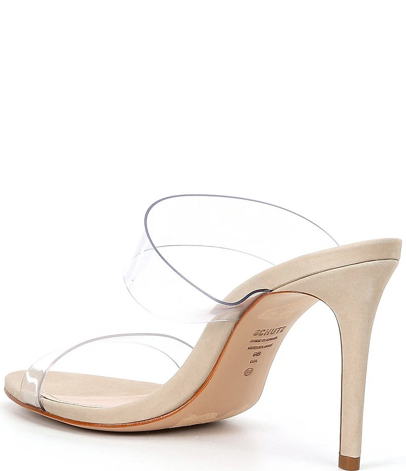 Schutz Ariella Clear Vinyl Dress Slide Sandals