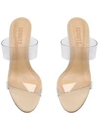 Schutz Ariella Clear Vinyl Dress Slide Sandals