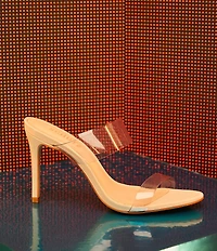 Schutz Ariella Clear Vinyl Dress Slide Sandals