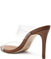 Schutz Ariella Clear Vinyl Dress Slides