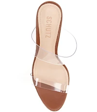 Schutz Ariella Clear Vinyl Dress Slides