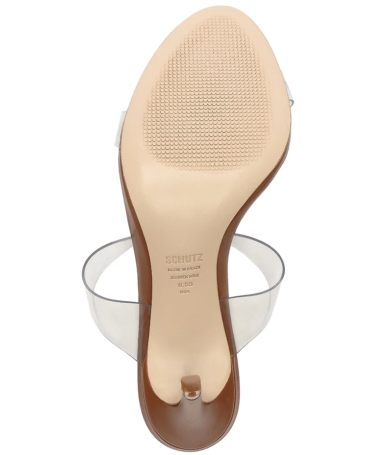 Schutz Ariella Clear Vinyl Dress Slides