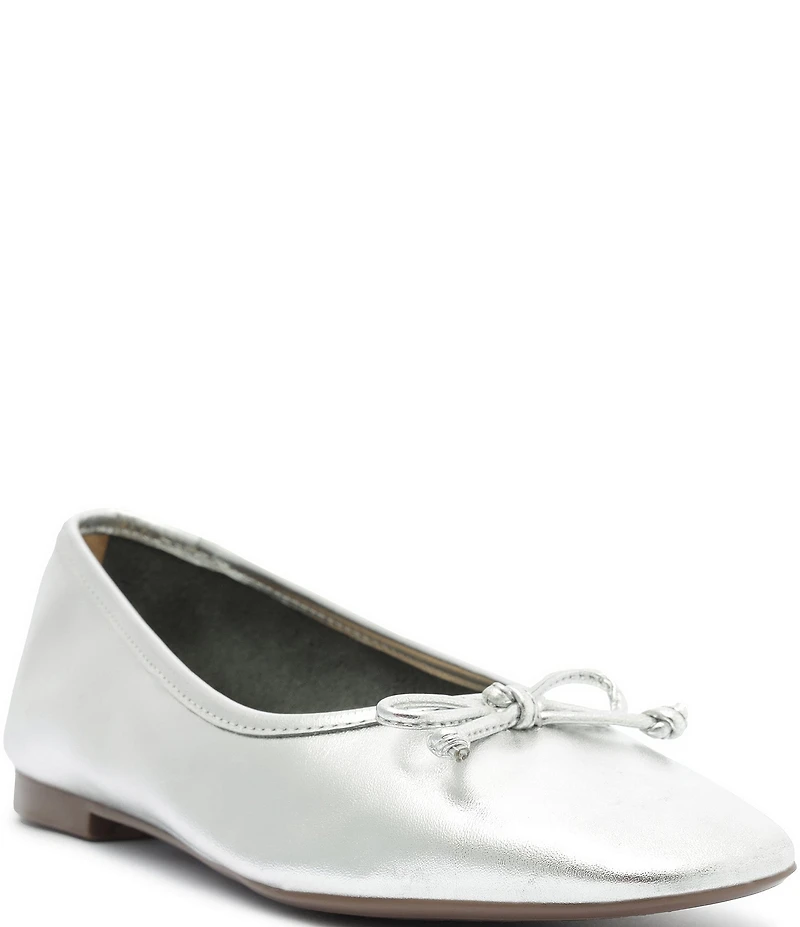 Schutz Arissa Metallic Leather Ballerina Flats