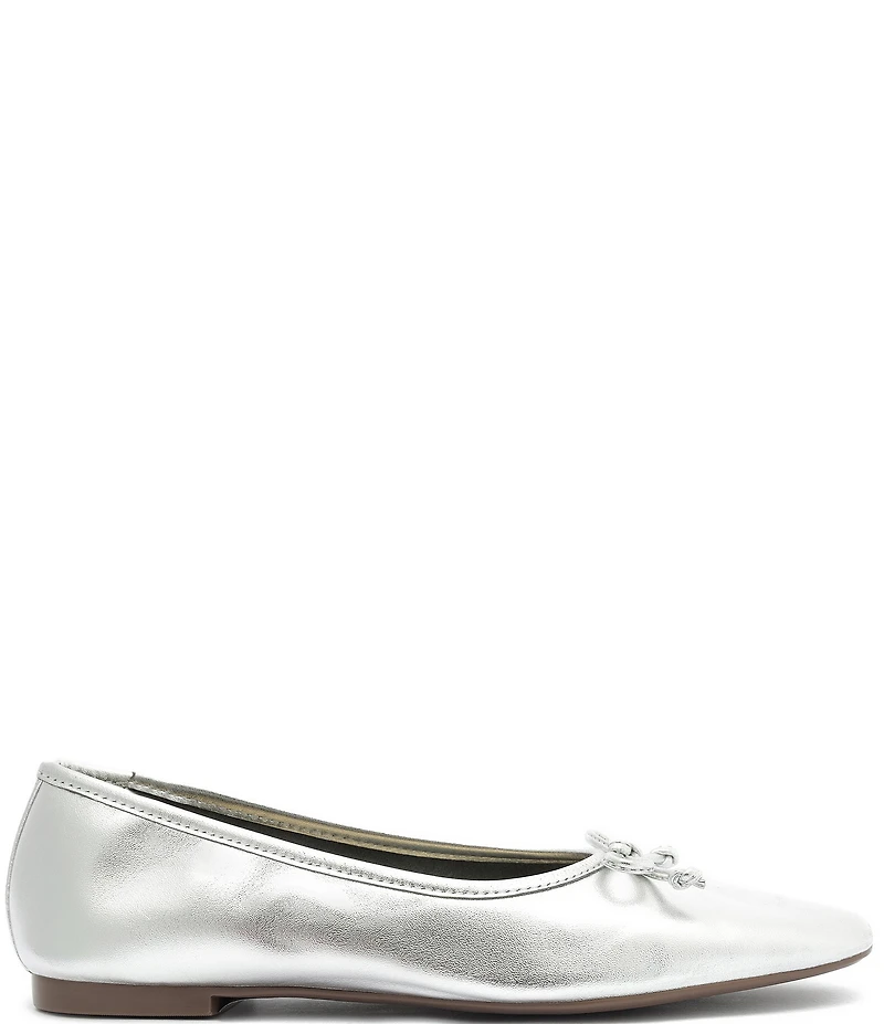 Schutz Arissa Metallic Leather Ballerina Flats
