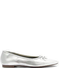 Schutz Arissa Metallic Leather Ballerina Flats