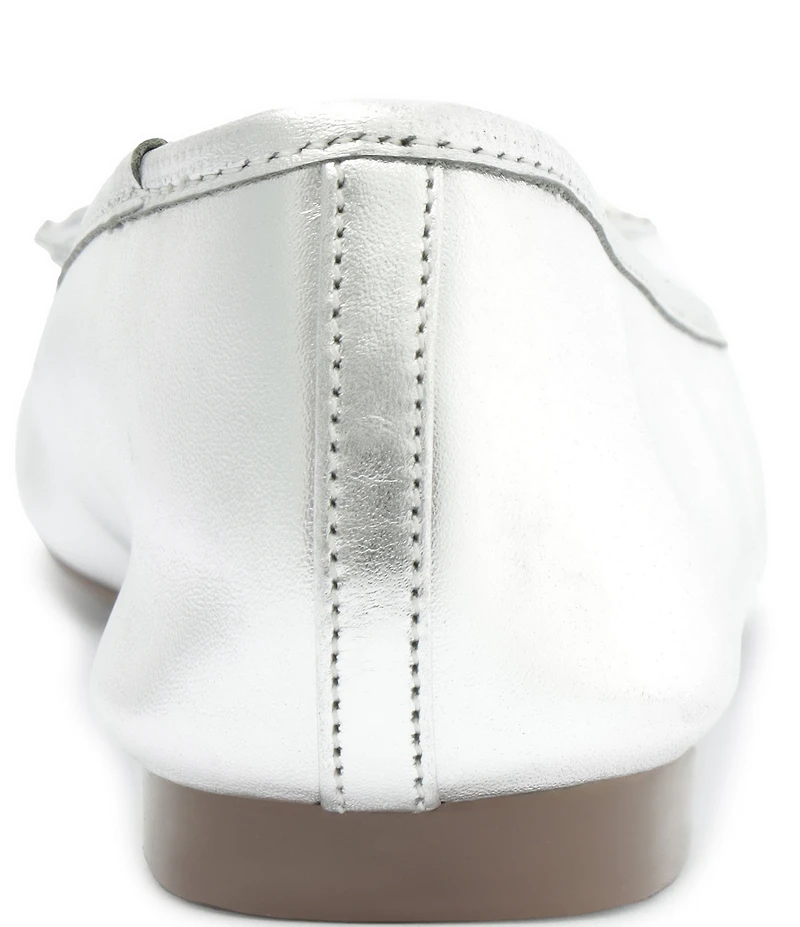 Schutz Arissa Metallic Leather Ballerina Flats