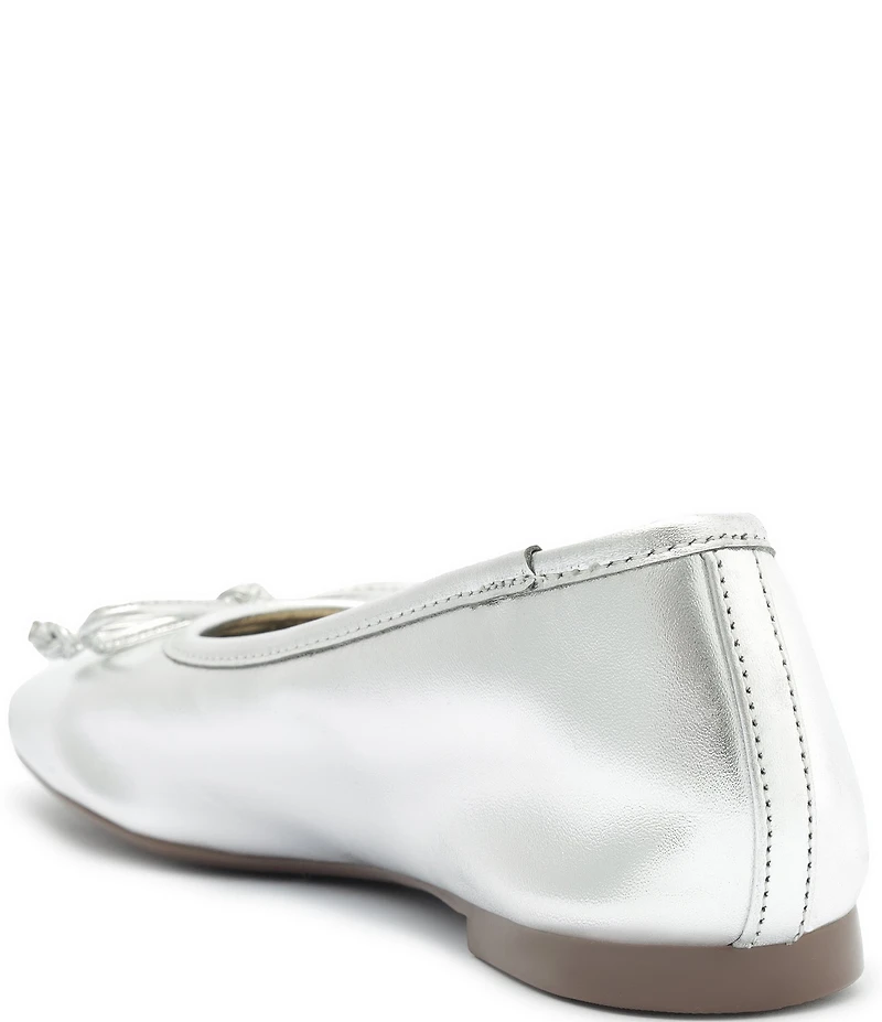 Schutz Arissa Metallic Leather Ballerina Flats
