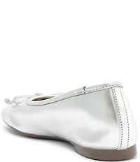 Schutz Arissa Metallic Leather Ballerina Flats
