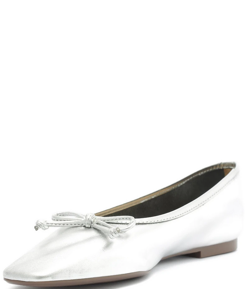 Schutz Arissa Metallic Leather Ballerina Flats