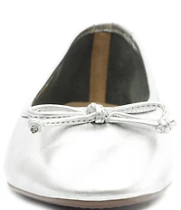 Schutz Arissa Metallic Leather Ballerina Flats