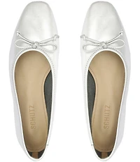 Schutz Arissa Metallic Leather Ballerina Flats