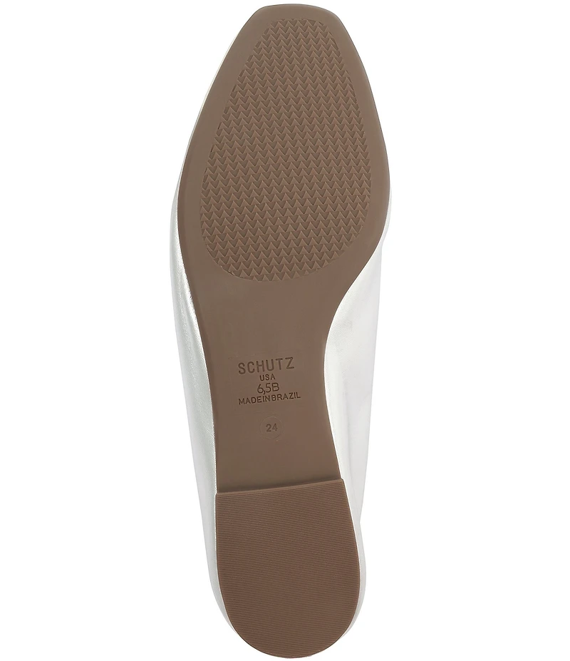 Schutz Arissa Metallic Leather Ballerina Flats