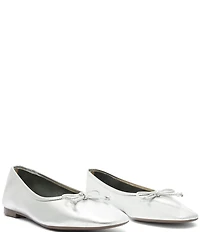 Schutz Arissa Metallic Leather Ballerina Flats