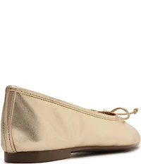Schutz Arissa Metallic Leather Ballerina Flats
