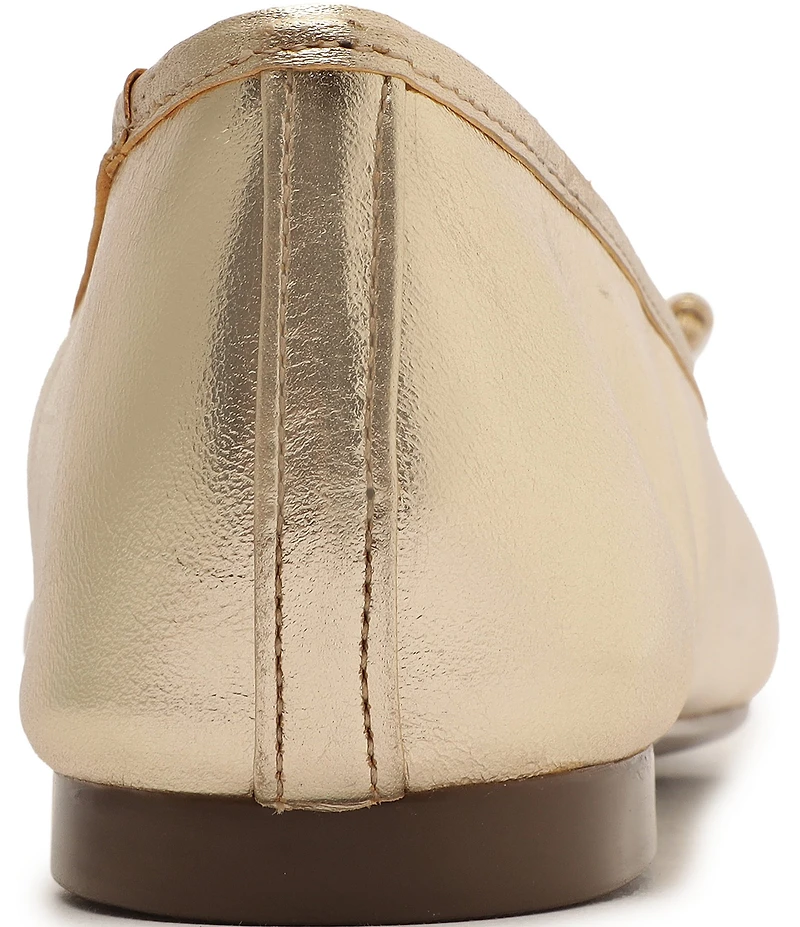 Schutz Arissa Metallic Leather Ballerina Flats