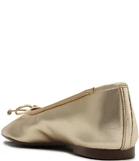 Schutz Arissa Metallic Leather Ballerina Flats