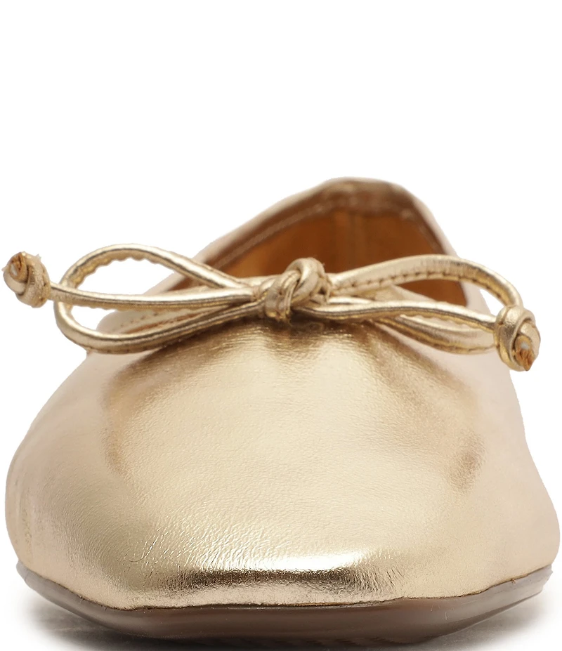 Schutz Arissa Metallic Leather Ballerina Flats