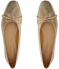 Schutz Arissa Metallic Leather Ballerina Flats
