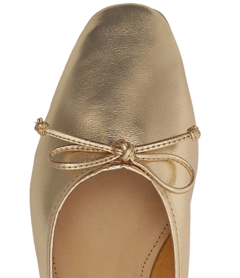 Schutz Arissa Metallic Leather Ballerina Flats