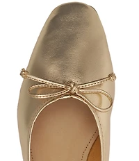 Schutz Arissa Metallic Leather Ballerina Flats