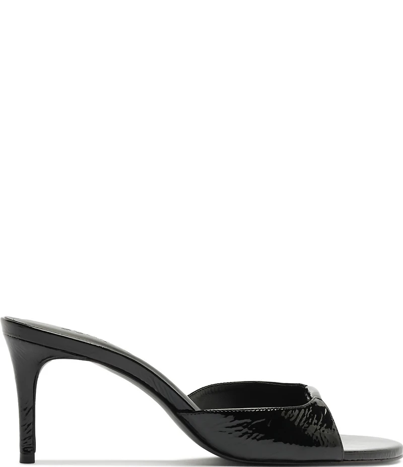 Schutz Arlette Patent Leather Dress Slide Sandals