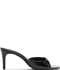 Schutz Arlette Patent Leather Dress Slide Sandals