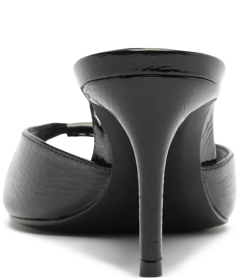 Schutz Arlette Patent Leather Dress Slide Sandals