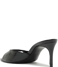 Schutz Arlette Patent Leather Dress Slide Sandals