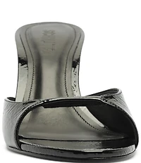 Schutz Arlette Patent Leather Dress Slide Sandals