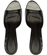 Schutz Arlette Patent Leather Dress Slide Sandals