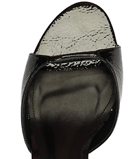 Schutz Arlette Patent Leather Dress Slide Sandals