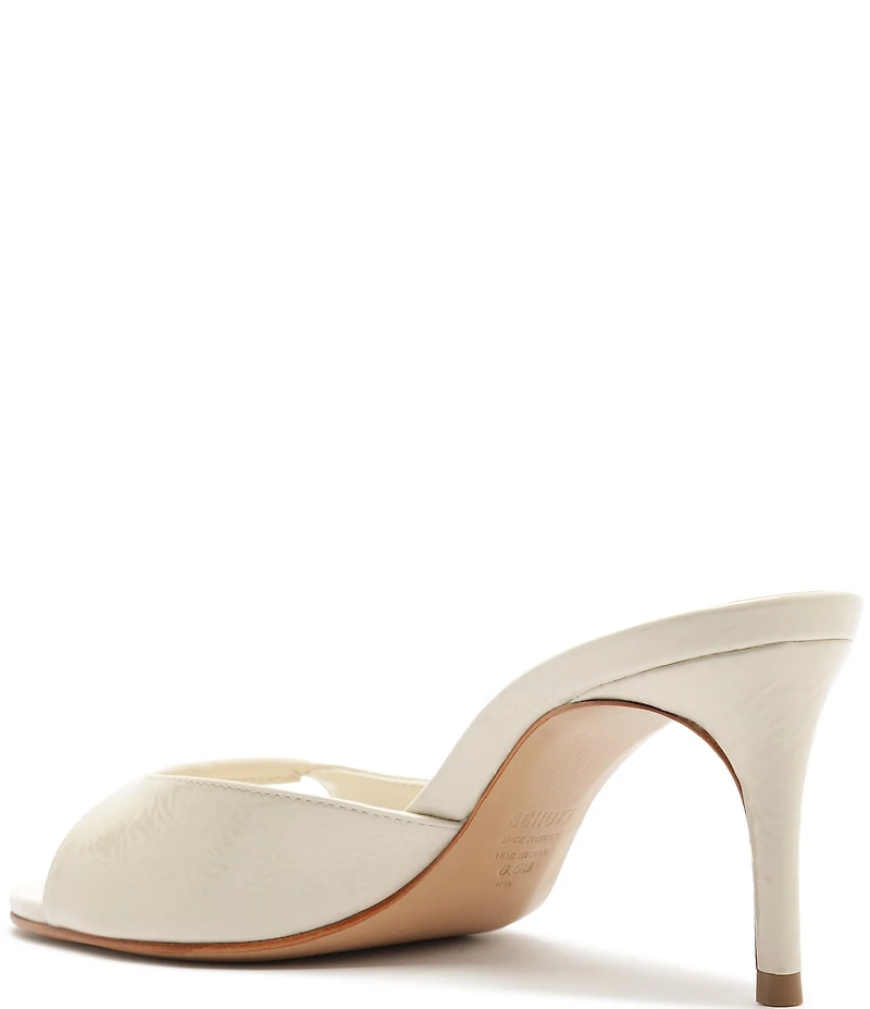 Schutz Arlette Patent Leather Dress Slide Sandals