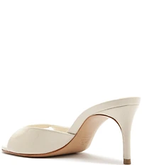 Schutz Arlette Patent Leather Dress Slide Sandals