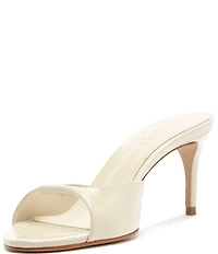 Schutz Arlette Patent Leather Dress Slide Sandals