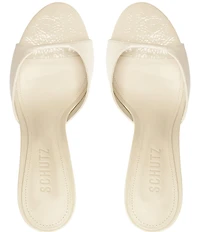 Schutz Arlette Patent Leather Dress Slide Sandals