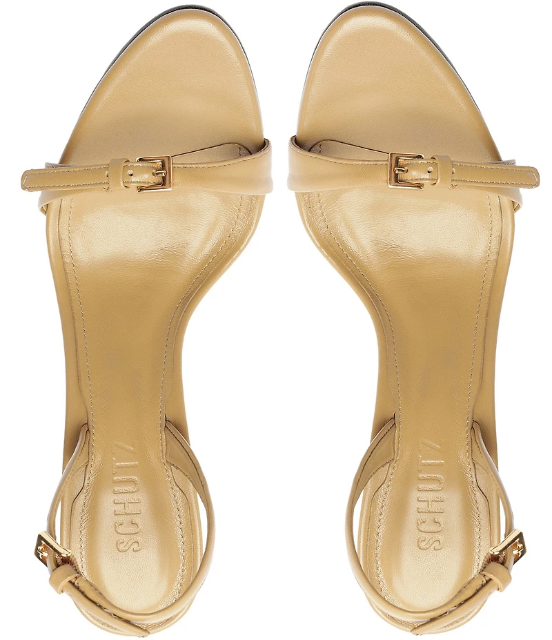 Schutz Aurora Leather Slingback High Heel Dress Sandals