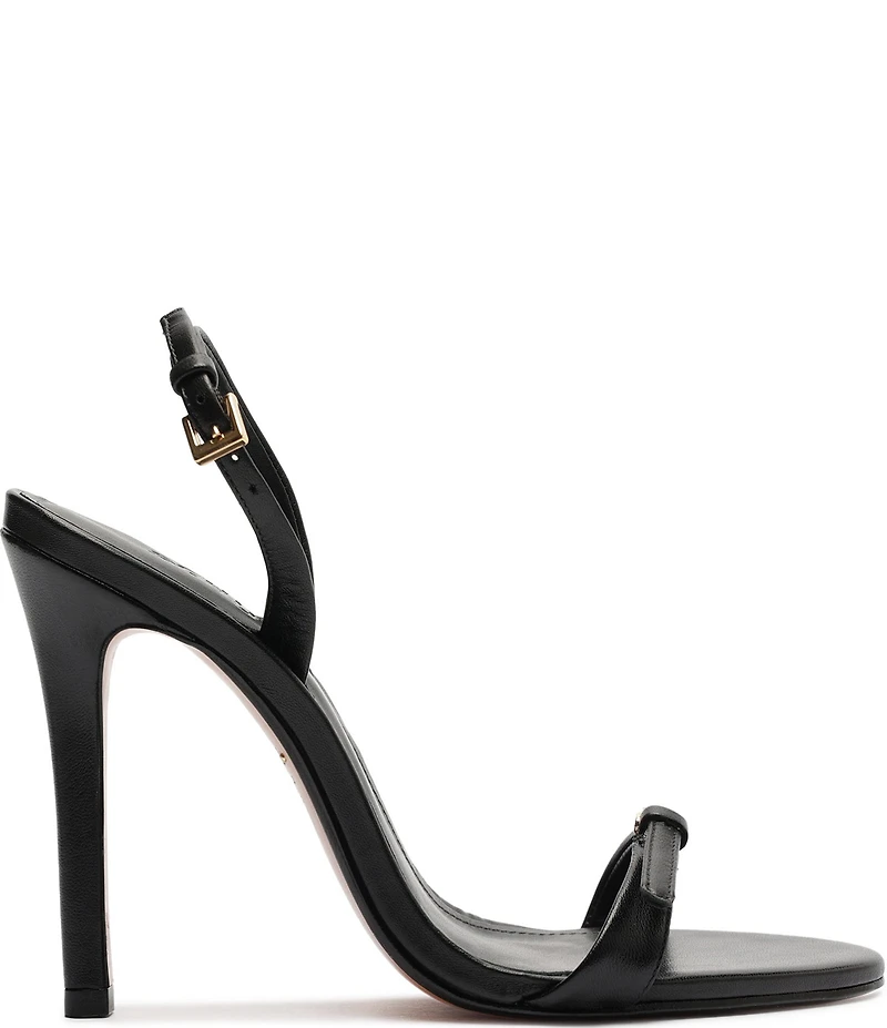 Schutz Aurora Leather Slingback High Heel Dress Sandals