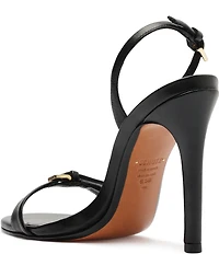 Schutz Aurora Leather Slingback High Heel Dress Sandals